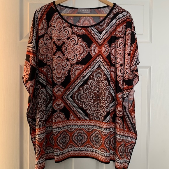 Laura Tops - Laura 2X Orange/Black